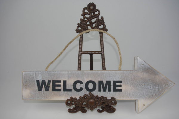 Valgustusega silt "Welcome"