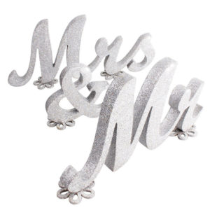 Tähed “Mr & Mrs” (hõbedane)