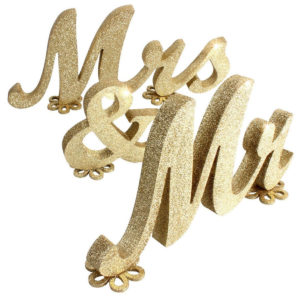 Tähed “Mr & Mrs” (kuldne)